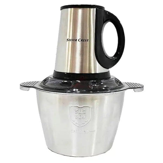 Silver Crest 3L Electric Meat Grinder & Food Chopper – 1000W Stainless Steel Bowl | Multi-Functional Kitchen Processor