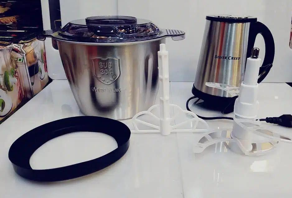 Silver Crest 3L Electric Meat Grinder & Food Chopper – 1000W Stainless Steel Bowl | Multi-Functional Kitchen Processor