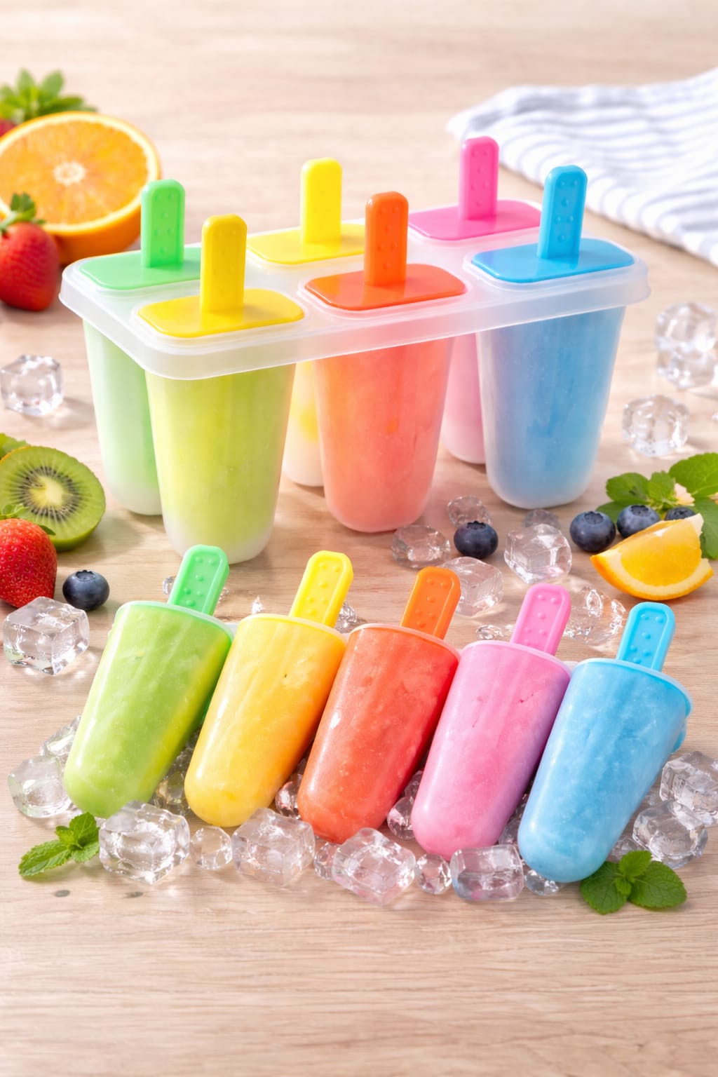 6 Cavities Ice Cream Mold Gel Mold Frozen Ice Cream Maker Mould Popsicle Ice Tray Kitchen Speciality Tools
